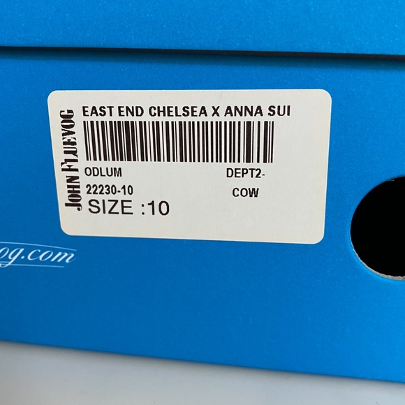 John Fluevog x Anna Sui Faux Furry Cow Print Booties US 9.5 EU 40 WITH BOX - Picture 9 of 9